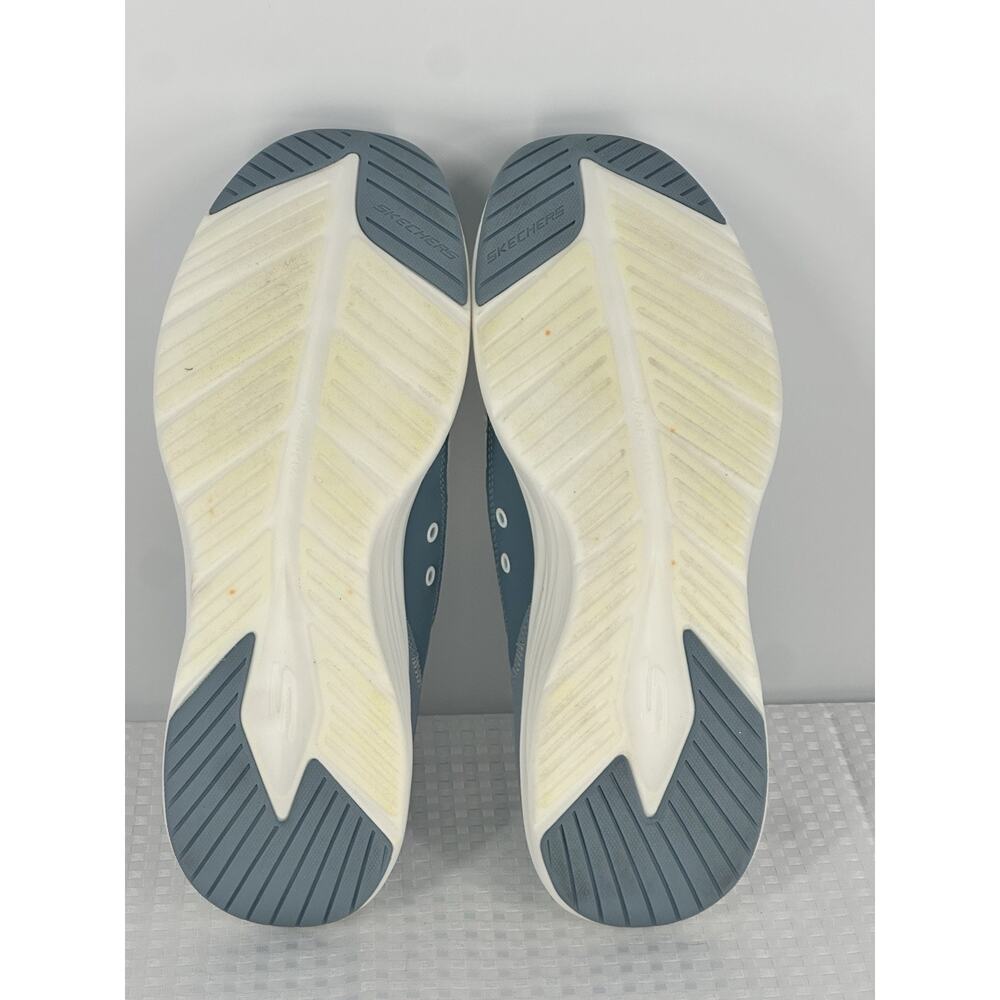 Skechers Cozy Fit Women Shoes Contour Memory Foam SZ 10 White/Blue Air Cooled - Picture 8 of 8
